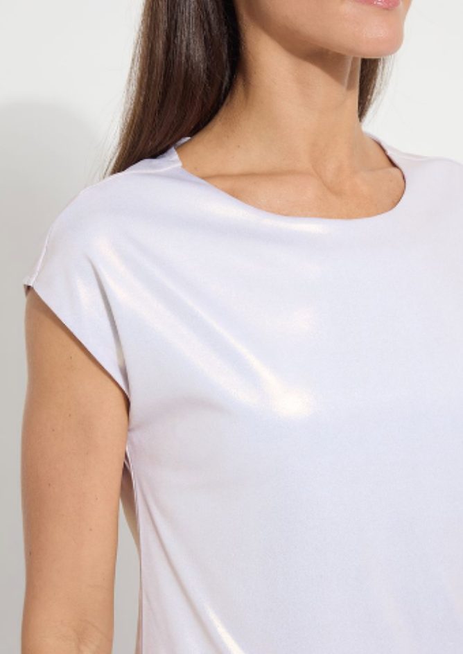 LYSSE Metallic Jersey Top