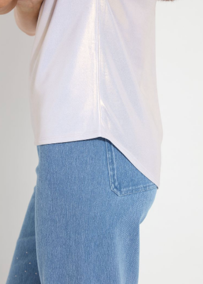 LYSSE Metallic Jersey Top