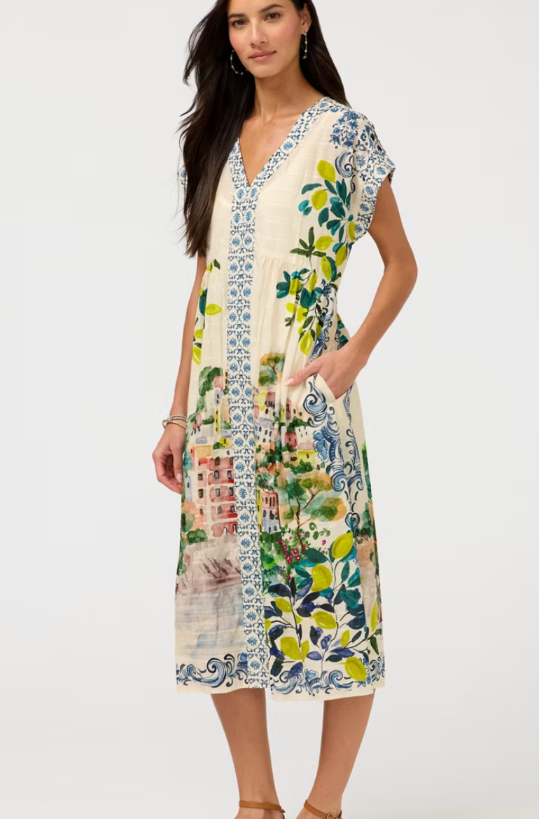 Johnny Was V‑NECK DOLMAN EFFORTLESS DRESS