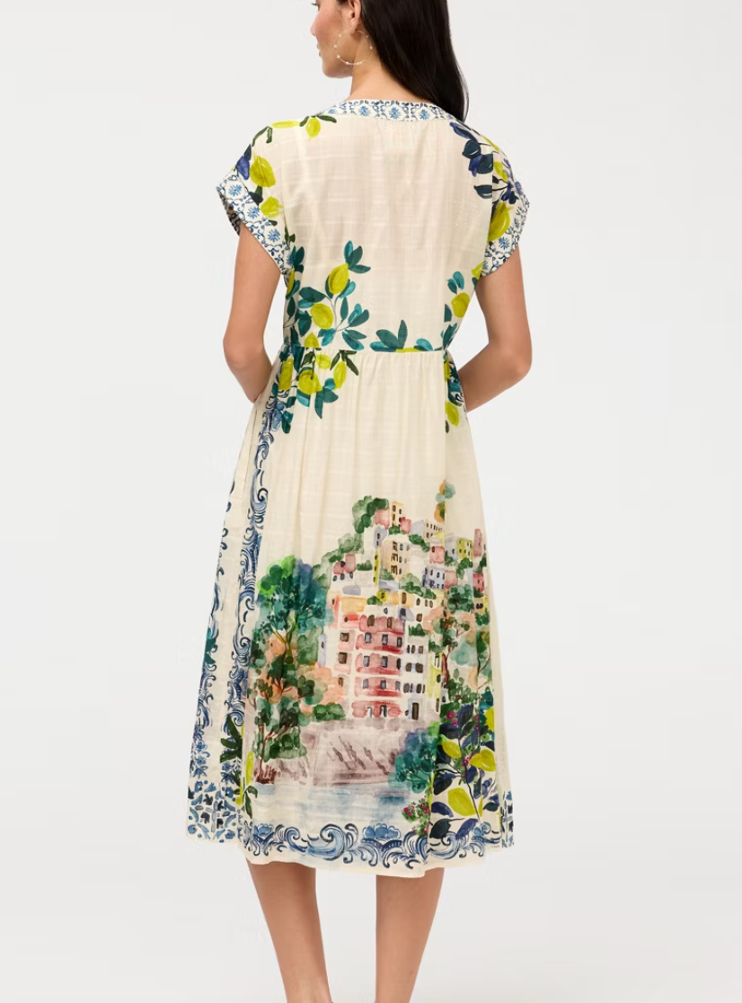 Johnny Was V‑NECK DOLMAN EFFORTLESS DRESS