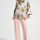 Joseph Ribkoff Floral Blazer With Jewel Buttons Style 262702