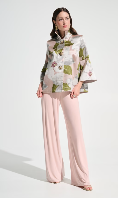 Joseph Ribkoff Floral Blazer With Jewel Buttons Style 262702