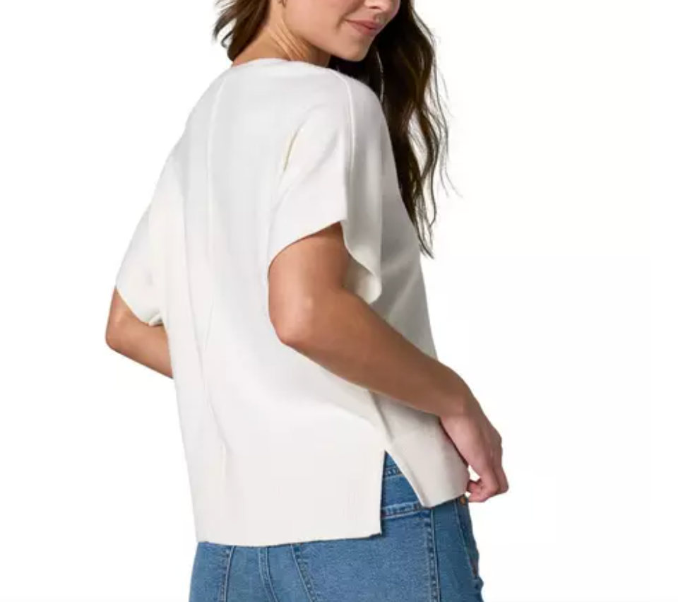 Liverpool Women's Liverpool Los Angeles Dolman Popover W/Step Hem V-Neck Pullover Sweater