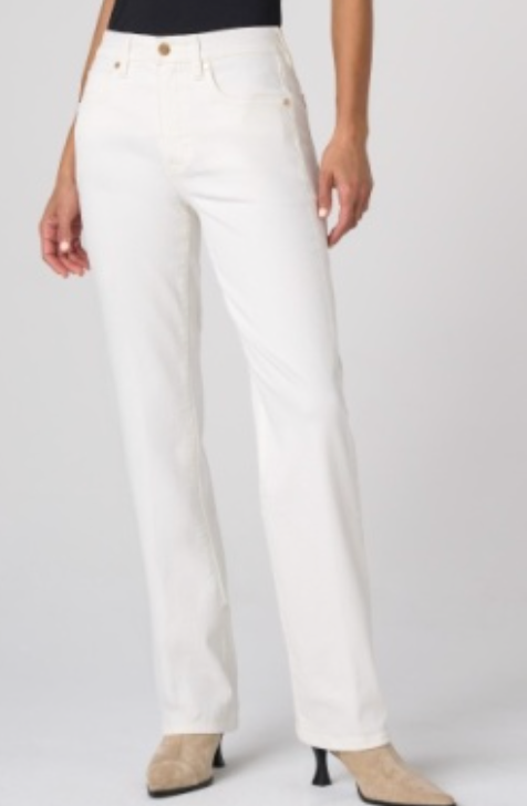 Liverpool KENNEDY COMFORT WAIST STRAIGHT LEG PANTS - 32" INSEAM - PORCELAIN