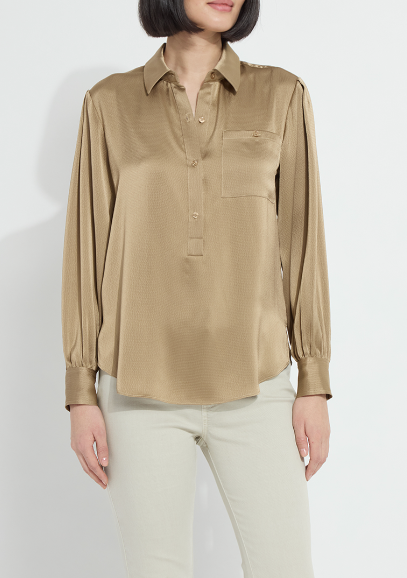 LYSSE Mabel Collared Popover Shirt