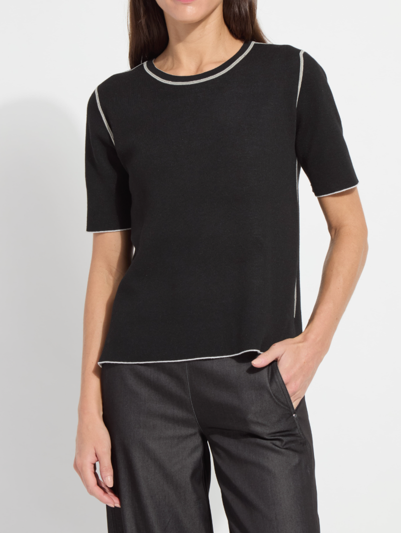 LYSSE Odessa Reversible Knit Short Sleeve Tee