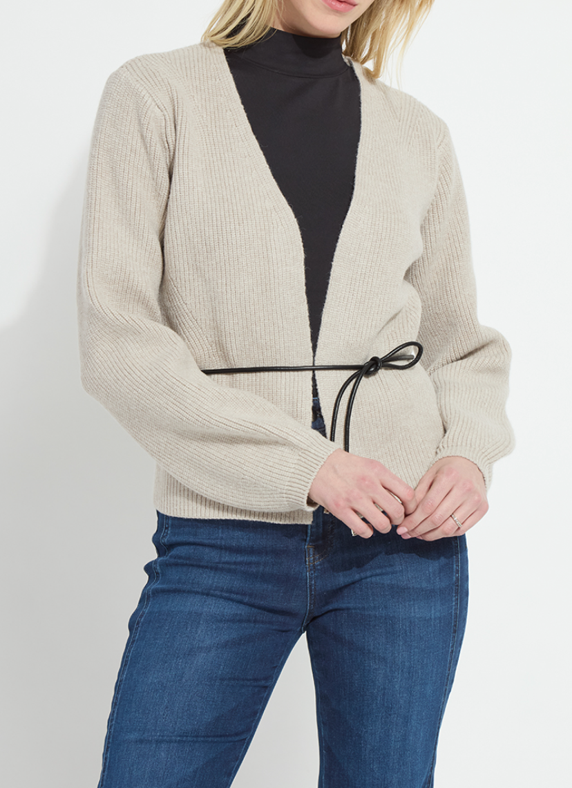 LYSSE Ravenna Peplum Knitted Cardigan