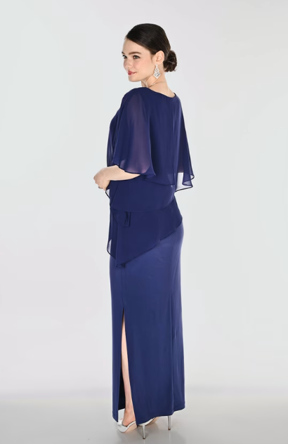 Frank Lyman Maxi Sheath Dress With Jewels Style 269027