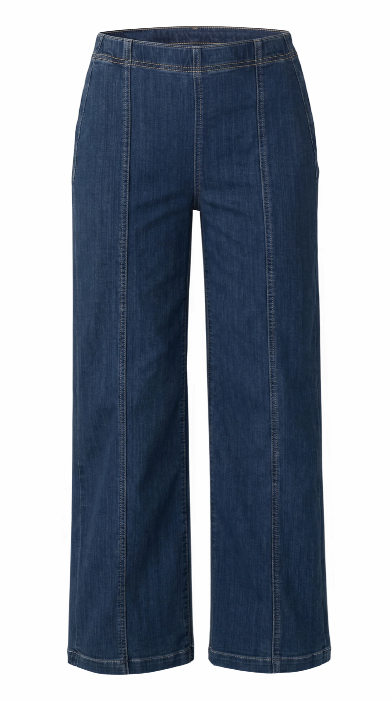 High Rise Pull-on Wide Leg W/ Seam Detail