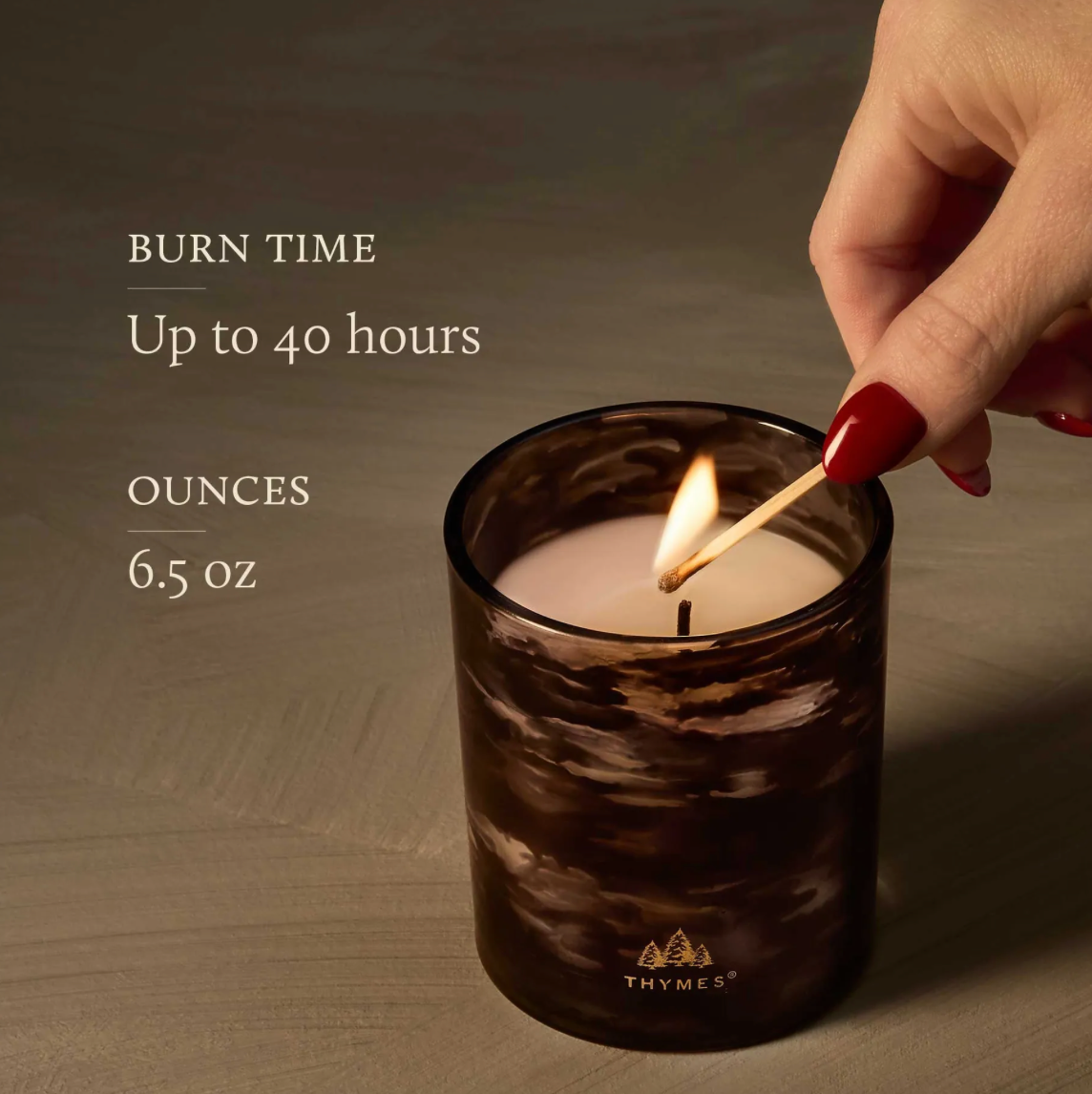 Thymes Noir Woods 6.5 oz Poured Candle