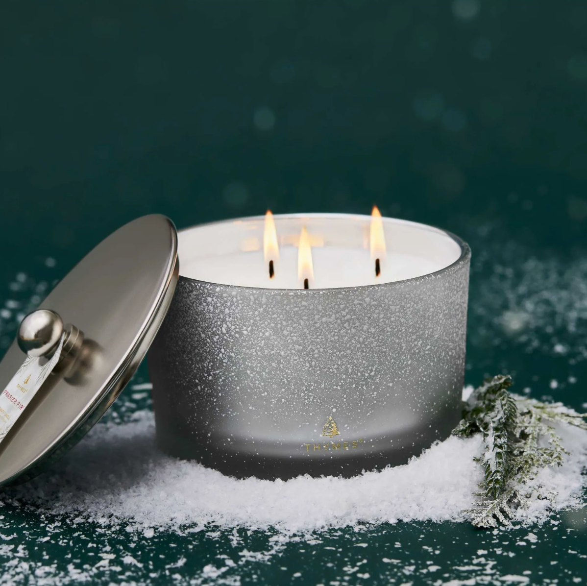 Frasier Fir® Flocked 3-Wick Poured Candle