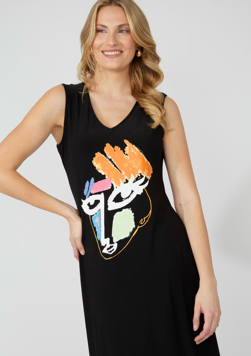 Frank Lyman Abstract Maxi Dress