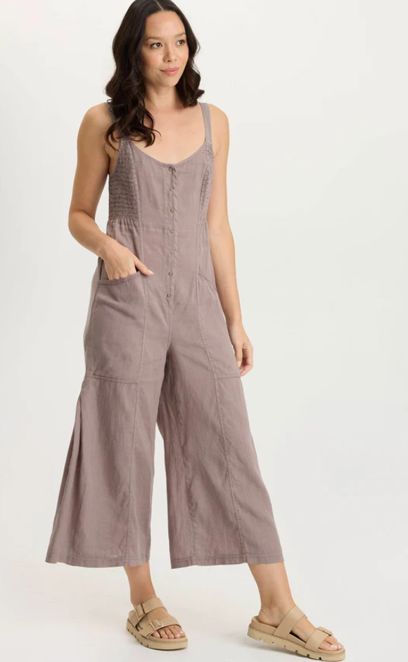 XCVI Leoda Linen Snap-Up Jumpsuit69.00