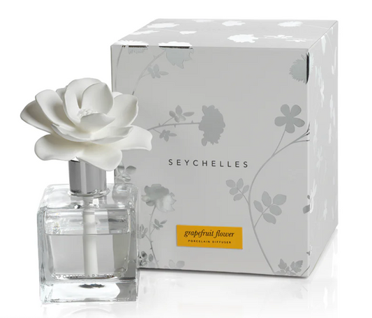 Zodax Apothecary Guild Seychelles Porcelain Diffuser Grapefruit Flower Tester