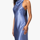 Betsty & Adam Shannon Halter Necktie Floor Length Dress