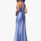 Betsty & Adam Shannon Halter Necktie Floor Length Dress