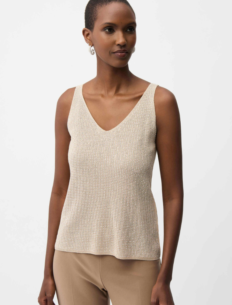 Joseph Ribkoff Sparkly V-Neck Tank