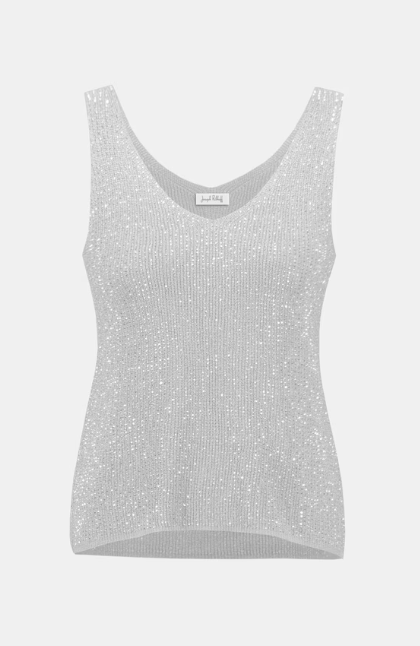 Joseph Ribkoff Sparkly V-Neck Tank