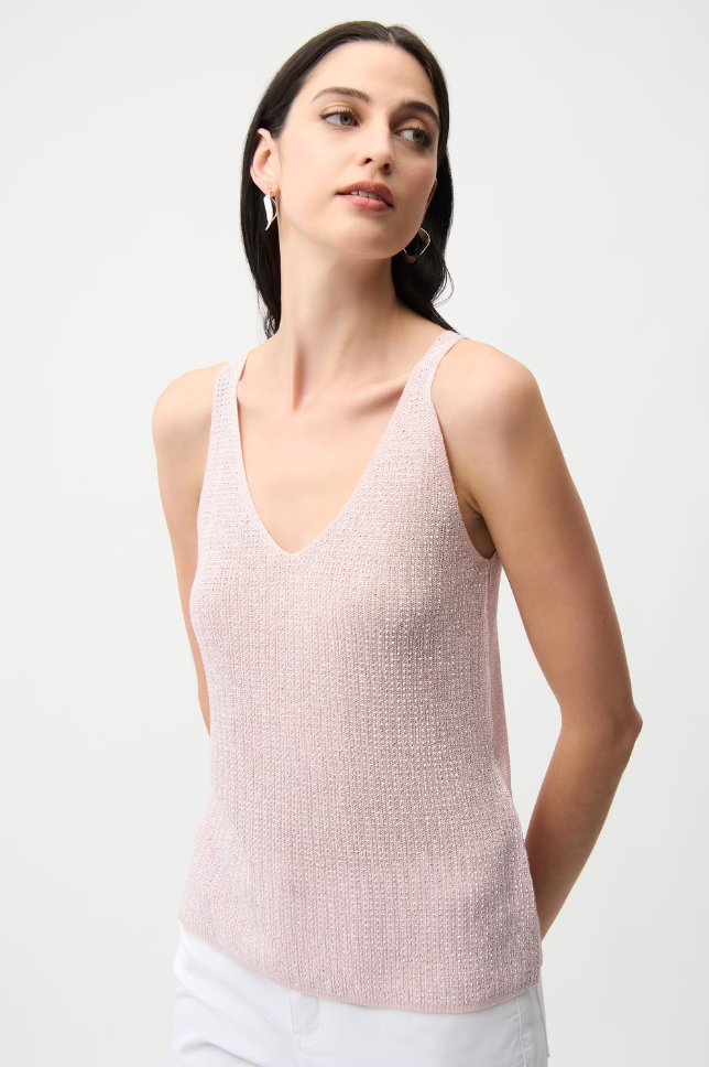 Joseph Ribkoff Sparkly V-Neck Tank