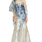 HYNES PARK Brocade Straight Neckline Evening Gown