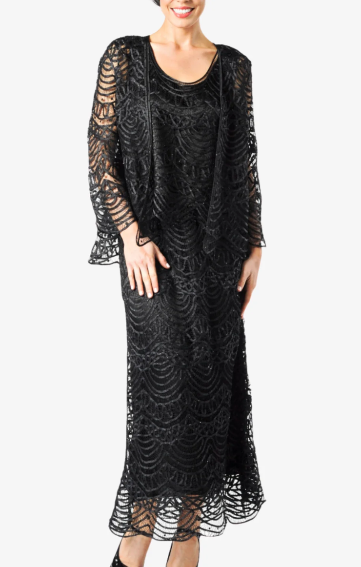 Soulmates Signature Special Occasion Scallop Jacket Top and Skirt Set