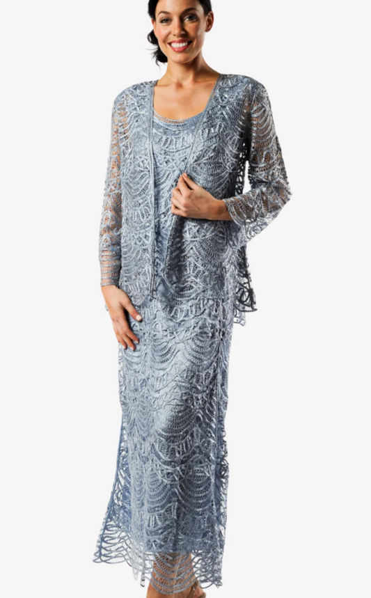 Soulmates Signature Special Occasion Scallop Jacket Top and Skirt Set