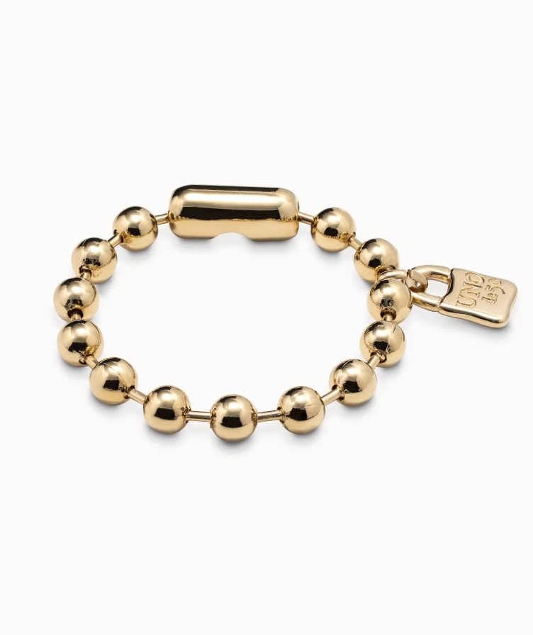 UNO de 50 Beaded bracelet with a padlock charm