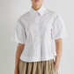 MEIMEIJ Button Down Bubble Sleeve Shirt