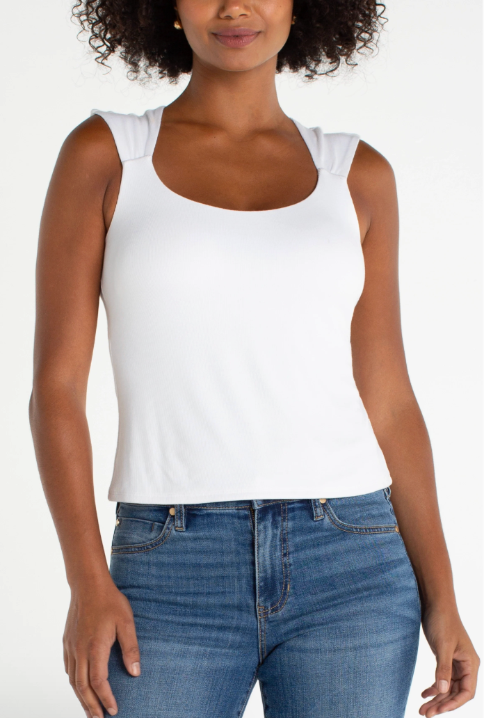 Liverpool Sleeveless Built-in Bra Knit Top