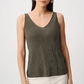 Joseph Ribkoff Metallic Knitted Camisole with Rhinestones
