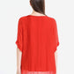 Adriana Silk Double Raw Edge Top (BQ209)