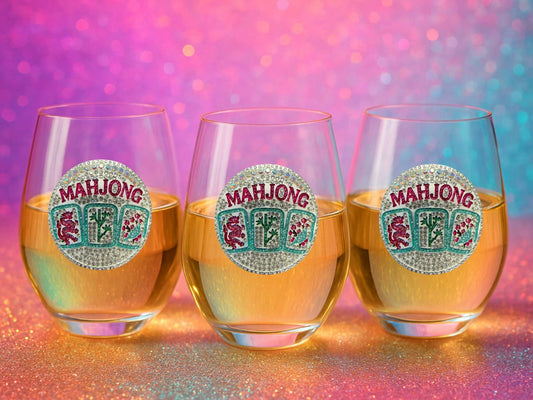 The Queens' Jewels® - Mahjong Jeweled Stemless Wine Glass