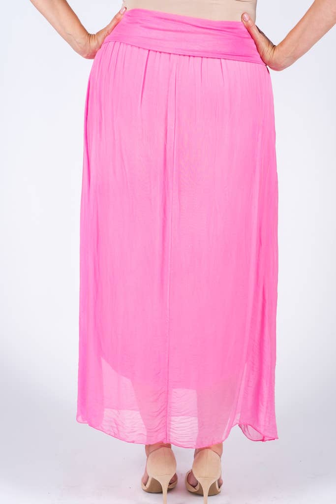 TINA Stephens Italy/Tees By Tina - Brenda Silk Foldover Waist Skirt (SL204)