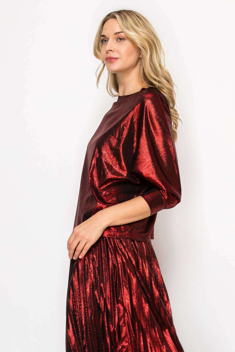 Jonah Stretch Shimmering Knit Top