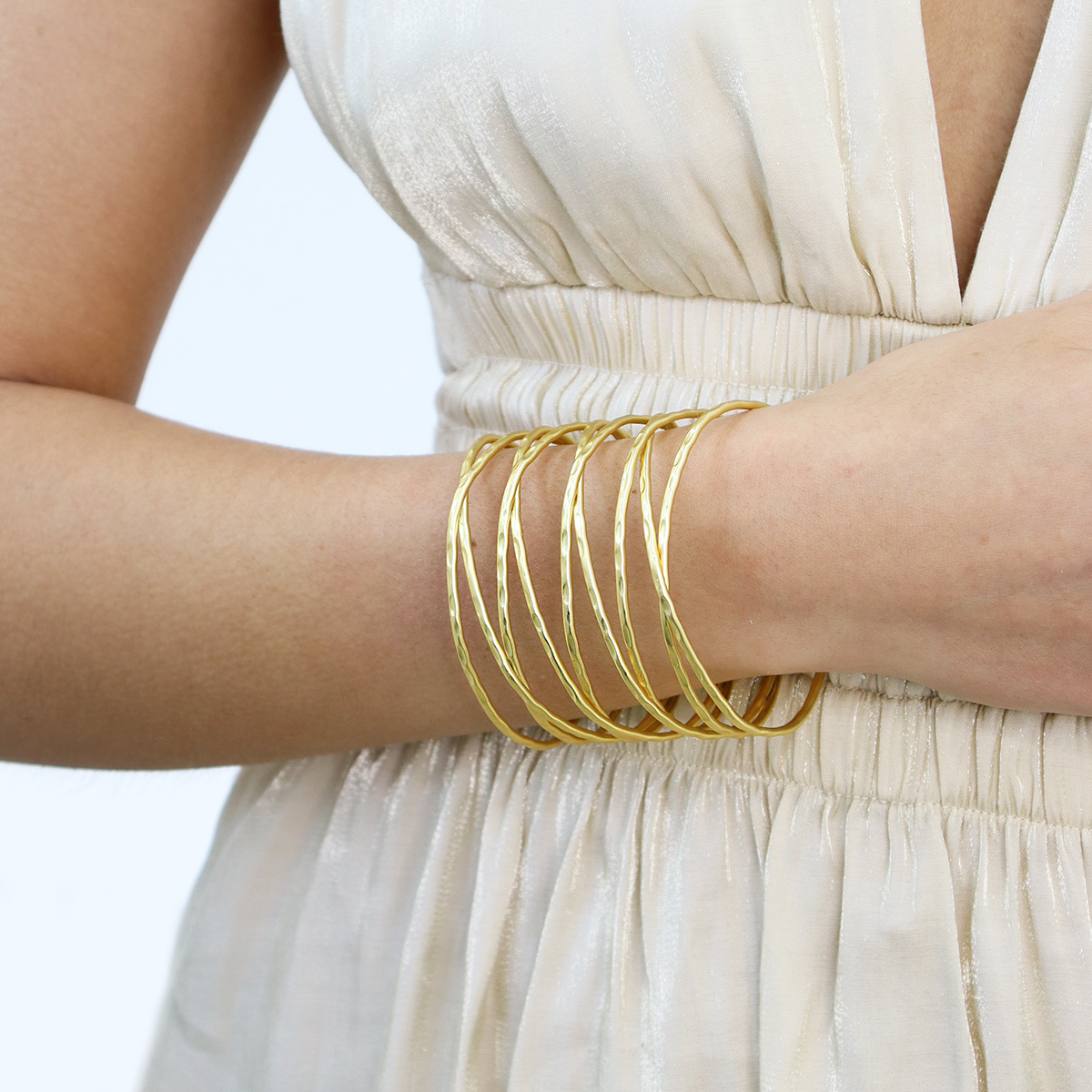 KARINE SULTAN - Wire Cuff - Statement Bracelet - 24K Gold Plated