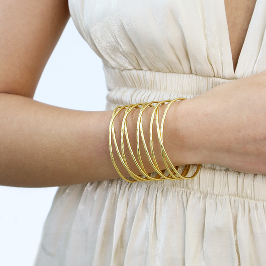 KARINE SULTAN - Wire Cuff - Statement Bracelet - 24K Gold Plated