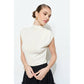 INA - Classic Mock Neck Sleeveless Knit Top
