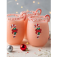 Candy Cane Christmas Holiday Jeweled Stemless Wine Glass