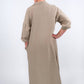 TINA Stephens Italy/Tees By Tina - Fernanda Open Collar Linen Dress (DQ107)