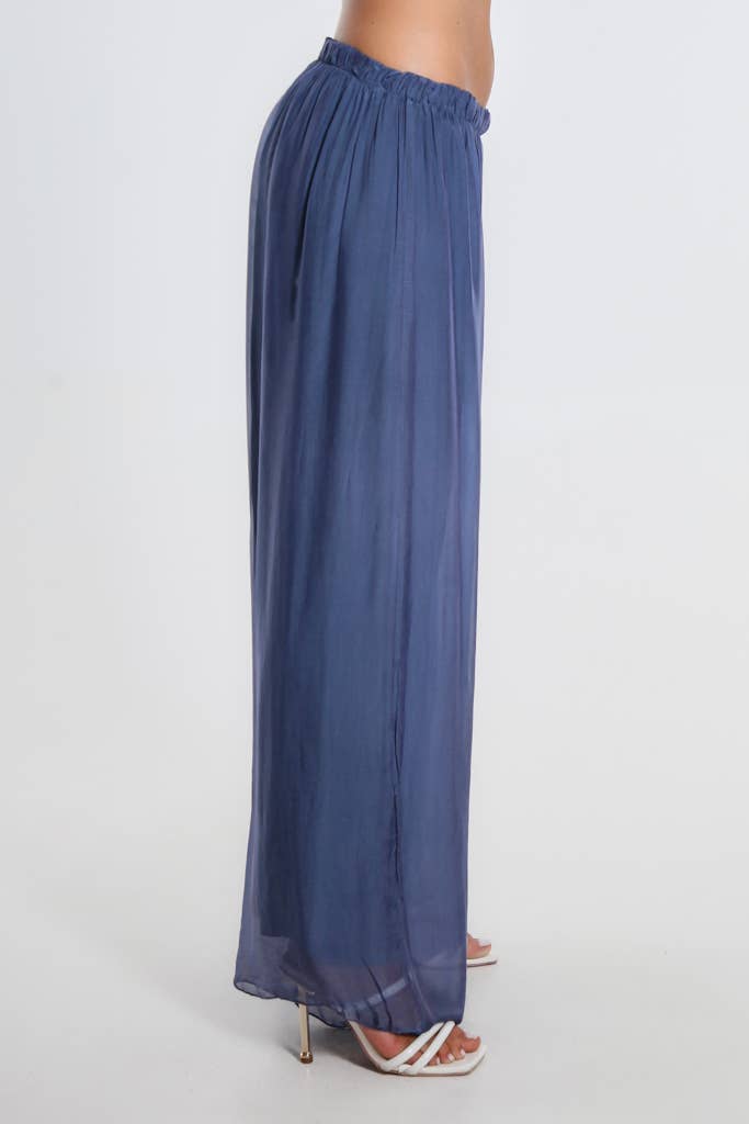 TINA Stephens Italy/Tees By Tina - Roxy Silk Straight Leg Pant (PL212)