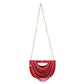 Ruby Chic Draped Beads with Straight Handle Handbag