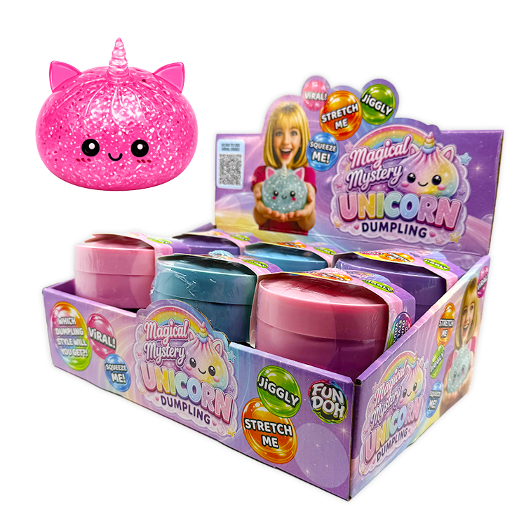 Novelty Brands - Fun Doh Unicorn Mystery Dumpling Squishy Toy - 12/Display