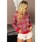 Clear Sequin Plaid Sweater