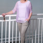 Adriana Silk Double Raw Edge Top (BQ209)