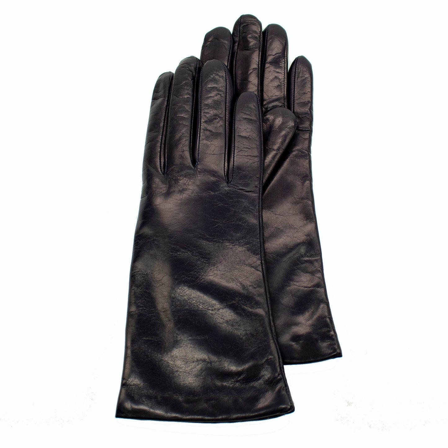 MADE IN ITALY 9" LEATHER GLOVES WITH CASHMERE LINING