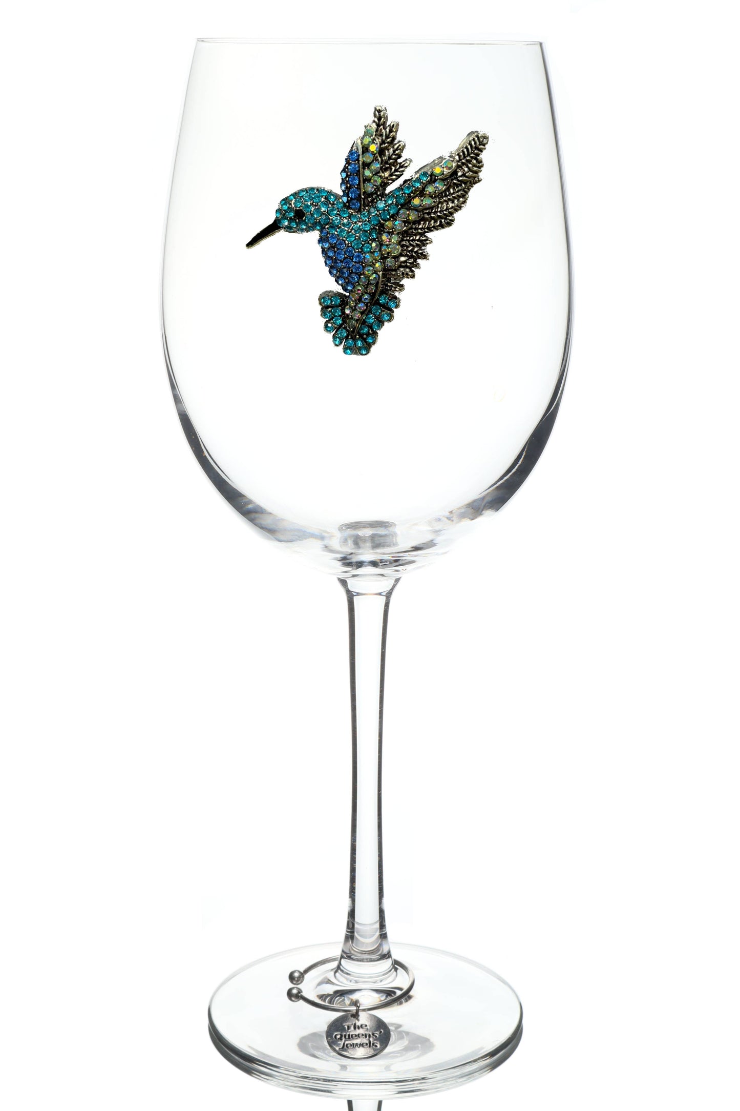 The Queens' Jewels® - Hummingbird Jeweled Stemmed Wine Glass