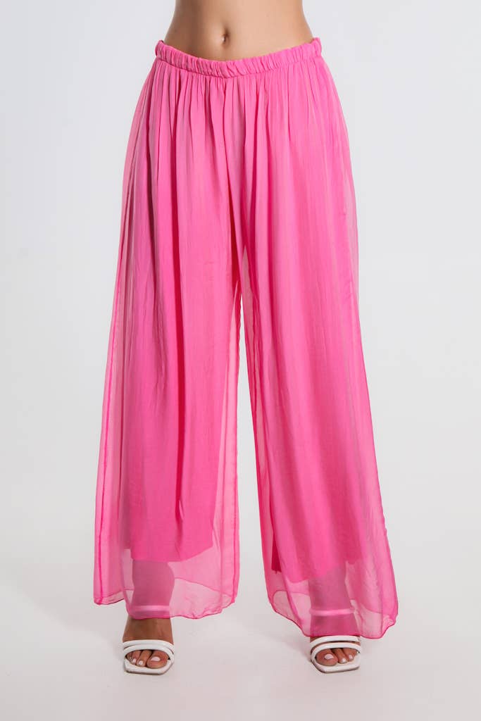 TINA Stephens Italy/Tees By Tina - Roxy Silk Straight Leg Pant (PL212)