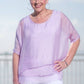 Adriana Silk Double Raw Edge Top (BQ209)