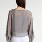 TINA Stephens Italy/Tees By Tina - Sofita 3/4 Sleeve Cropped Silk Kaftan (BQ200)