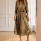 Jinna Stretch Shimmering Pleated Skirt